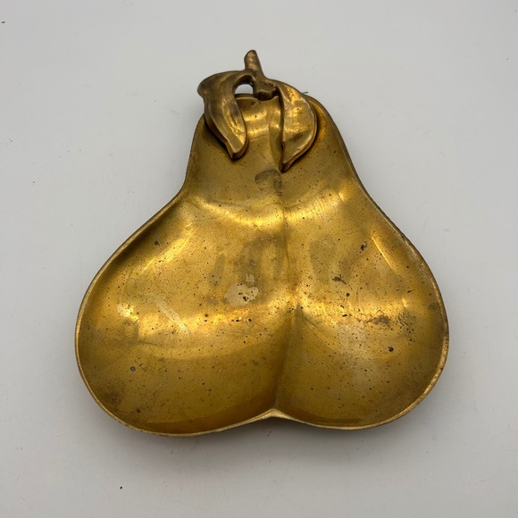 Waccamaw Brass Works Other - Waccamaw Brass Works Handcrafted Solid Brass Pear Trinket Dish Made in India